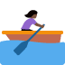 🚣🏿‍♀️ woman rowing boat: dark skin tone display on Twitter